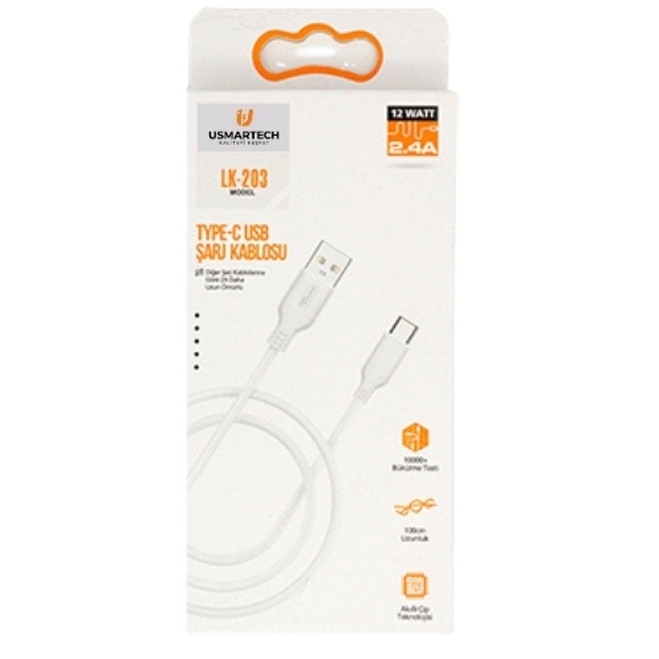 UsmarTech Type-C Şarj Kablolu 12 W (2.4 A)